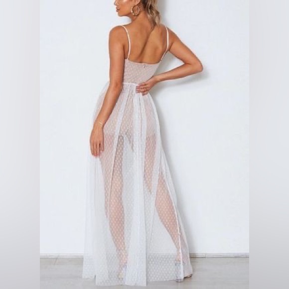 Totally Bangin' Mesh Maxi Dress White - Picture 7 of 10